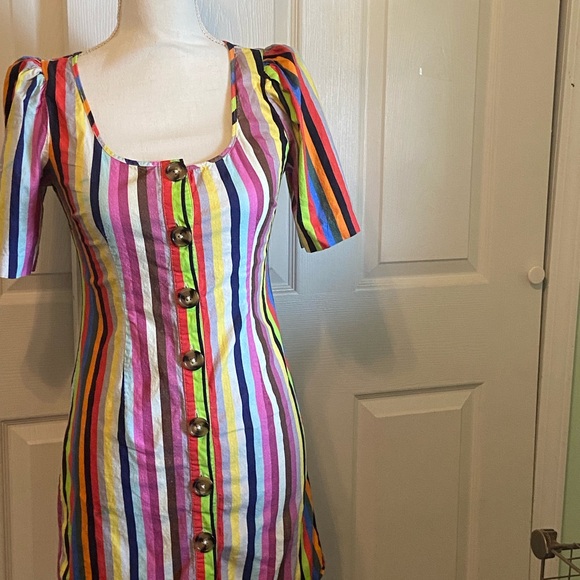 LPA Revolve Multicolor Striped Mini Dress - Picture 1 of 10